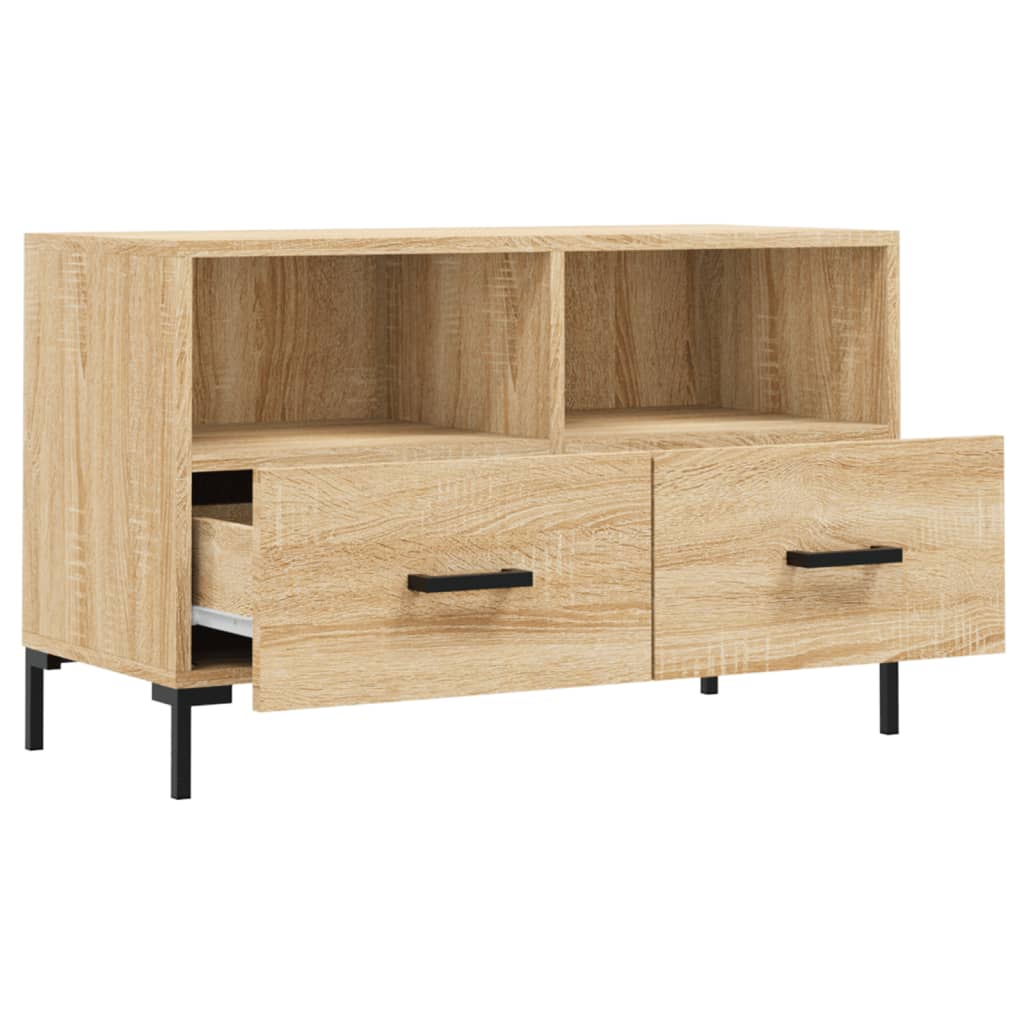 vidaXL Comodă TV, stejar sonoma, 80x36x50 cm, lemn prelucrat
