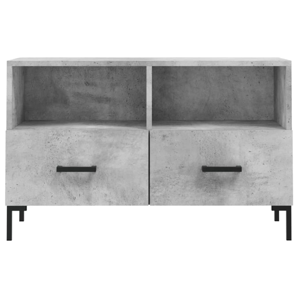 vidaXL Comodă TV, gri beton, 80x36x50 cm, lemn compozit vidaXL Comodă TV, gri beton, 80x36x50 cm, lemn compozit