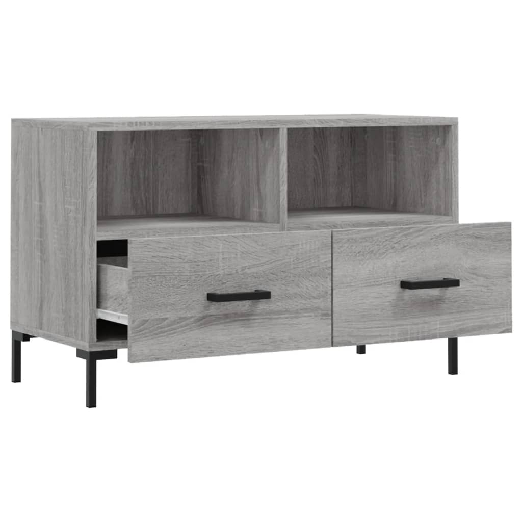 vidaXL Comodă TV, gri sonoma, 80x36x50 cm, lemn prelucrat vidaXL Comodă TV, gri sonoma, 80x36x50 cm, lemn prelucrat