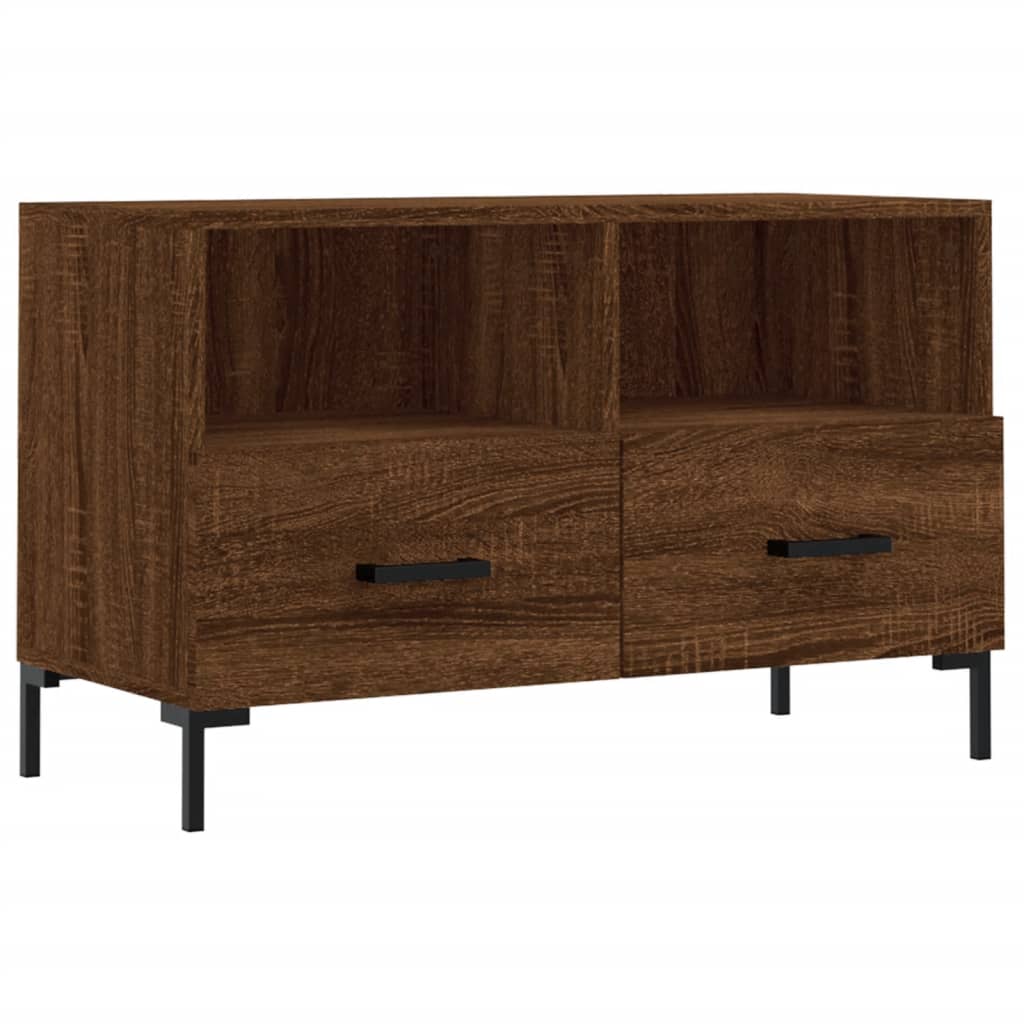vidaXL Comodă TV, stejar maro, 80x36x50 cm, lemn prelucrat vidaXL Comodă TV, stejar maro, 80x36x50 cm, lemn prelucrat