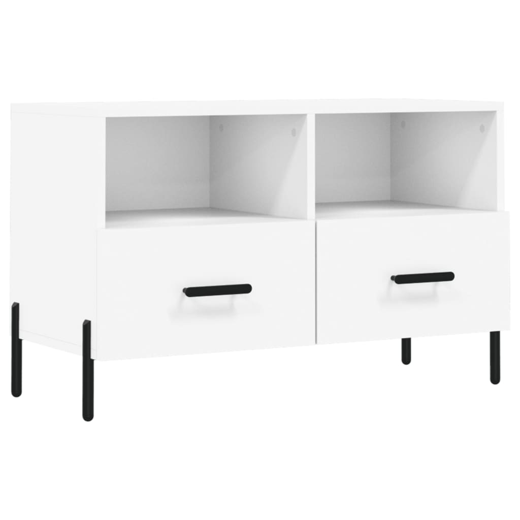 vidaXL Comodă TV, alb, 80x36x50 cm, lemn prelucrat vidaXL Comodă TV, alb, 80x36x50 cm, lemn prelucrat