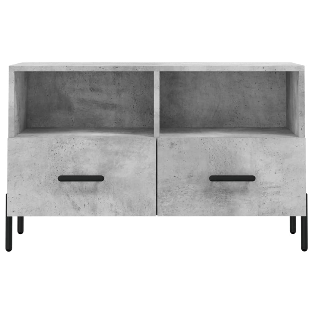 vidaXL Comodă TV, gri beton, 80x36x50 cm, lemn compozit vidaXL Comodă TV, gri beton, 80x36x50 cm, lemn compozit