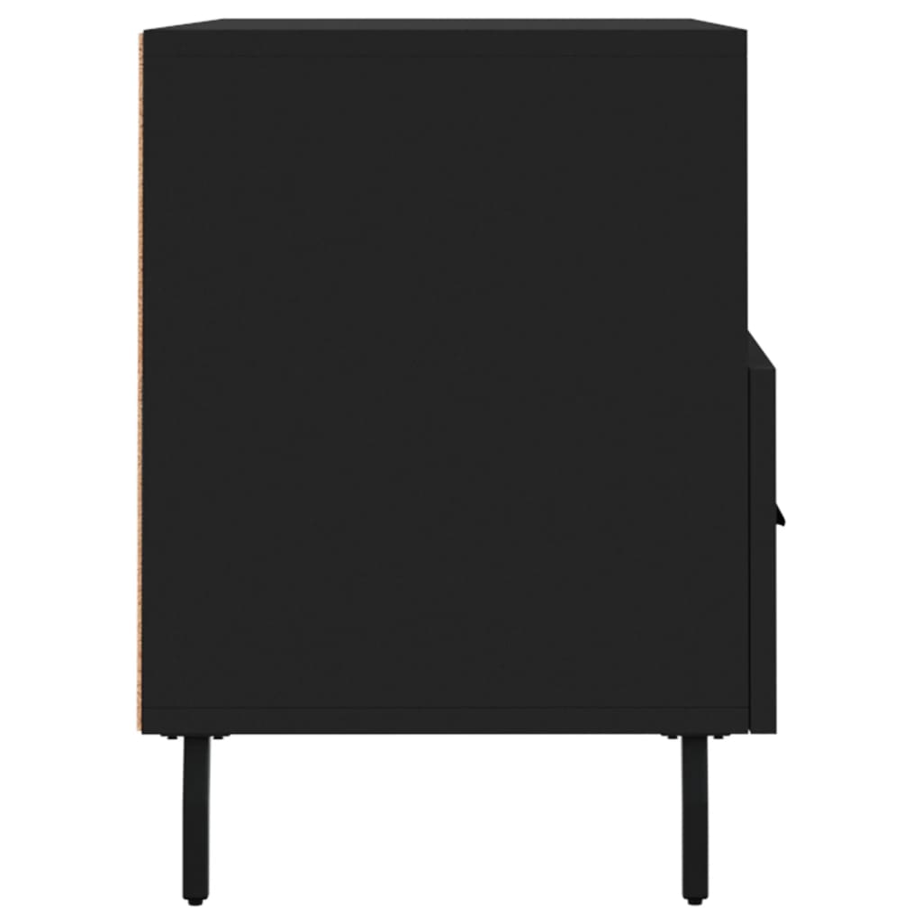 vidaXL Comodă TV, negru, 80x36x50 cm, lemn prelucrat