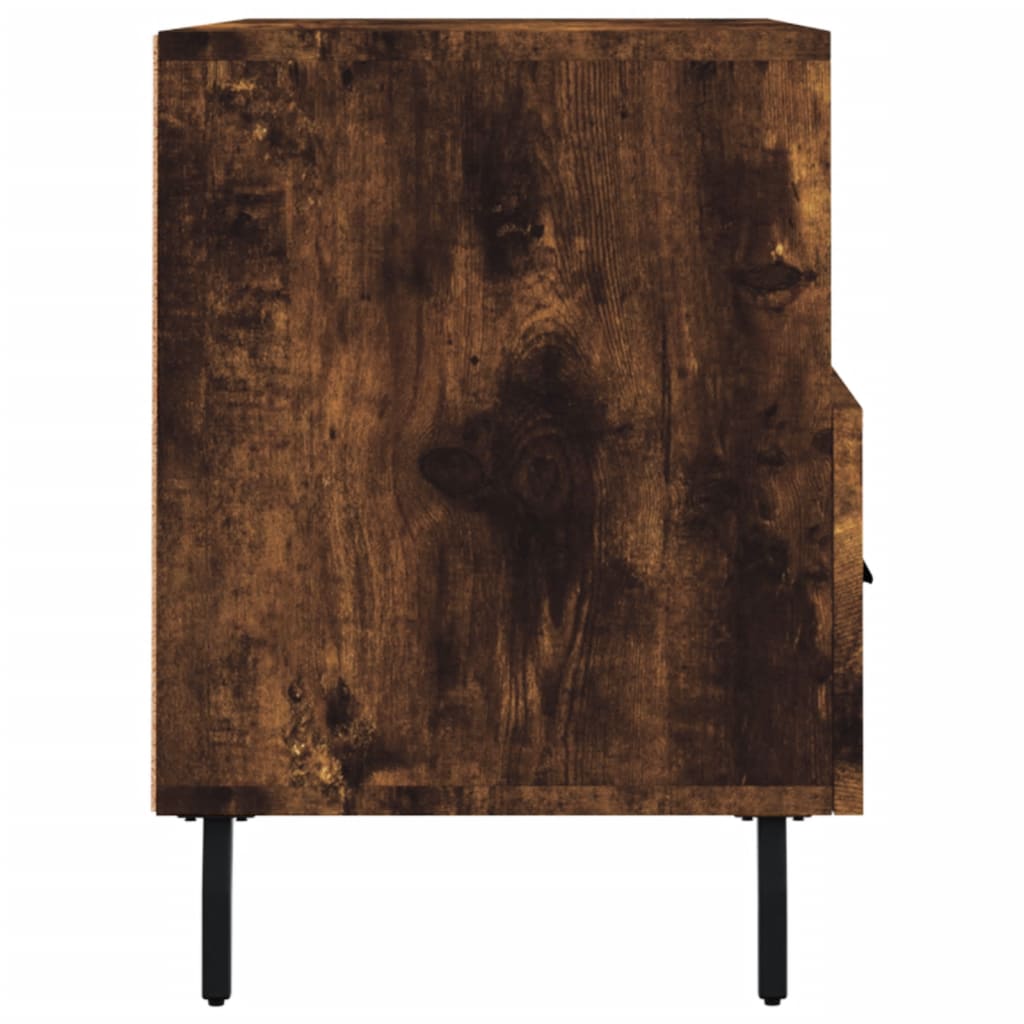 vidaXL Comodă TV, stejar fumuriu, 80x36x50 cm, lemn prelucrat