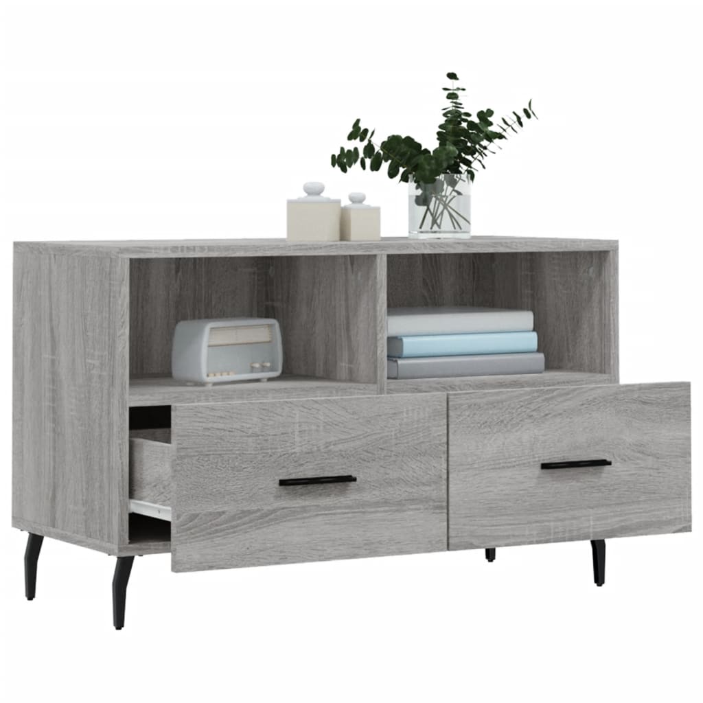 vidaXL Comodă TV, gri sonoma, 80x36x50 cm, lemn prelucrat vidaXL Comodă TV, gri sonoma, 80x36x50 cm, lemn prelucrat