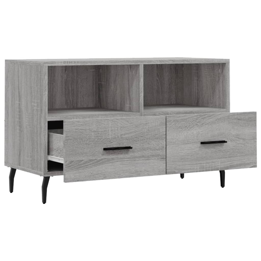 vidaXL Comodă TV, gri sonoma, 80x36x50 cm, lemn prelucrat vidaXL Comodă TV, gri sonoma, 80x36x50 cm, lemn prelucrat