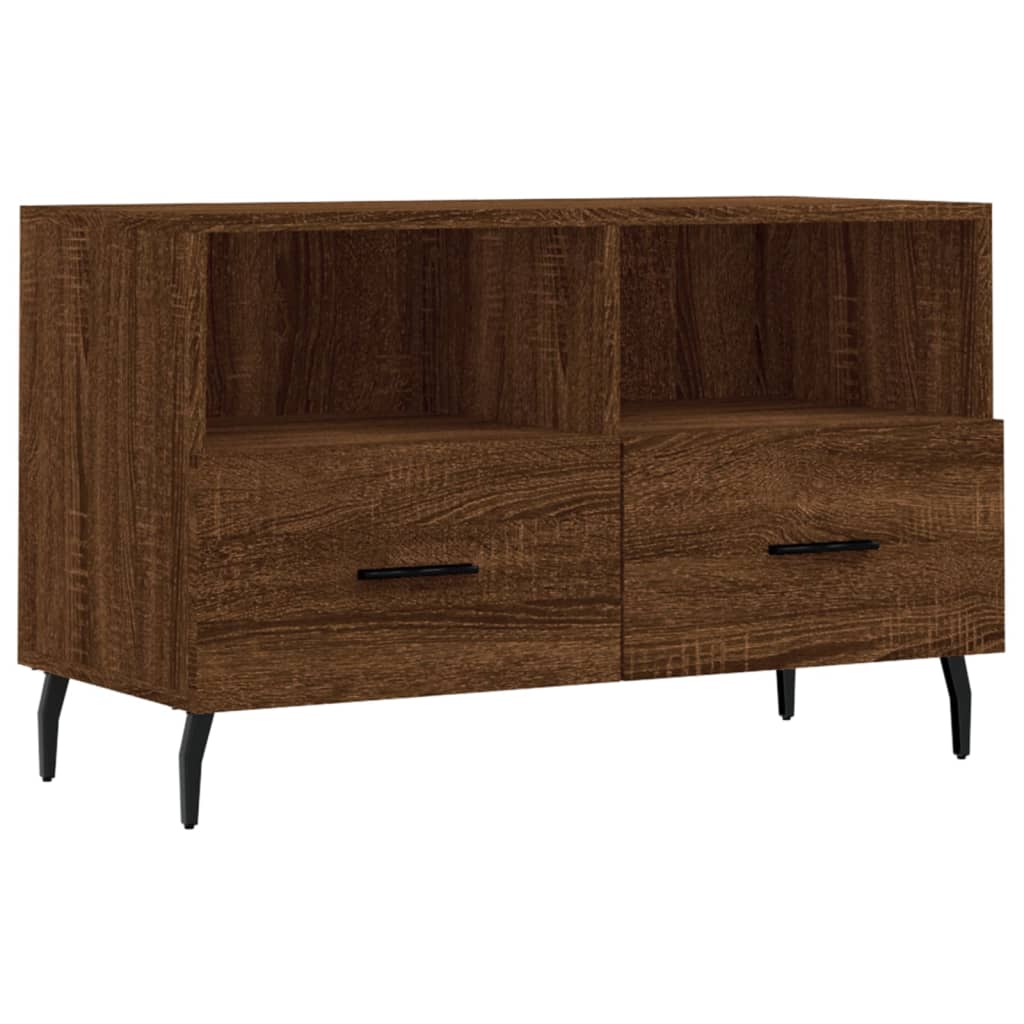 vidaXL Comodă TV, stejar maro, 80x36x50 cm, lemn prelucrat vidaXL Comodă TV, stejar maro, 80x36x50 cm, lemn prelucrat