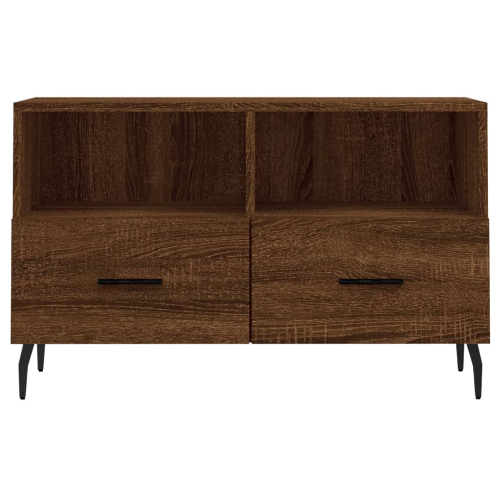 vidaXL Comodă TV, stejar maro, 80x36x50 cm, lemn prelucrat vidaXL Comodă TV, stejar maro, 80x36x50 cm, lemn prelucrat