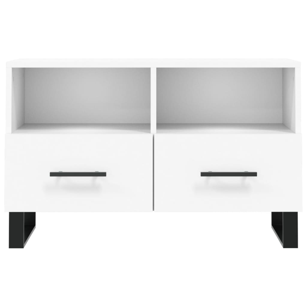 vidaXL Comodă TV, alb, 80x36x50 cm, lemn prelucrat vidaXL Comodă TV, alb, 80x36x50 cm, lemn prelucrat