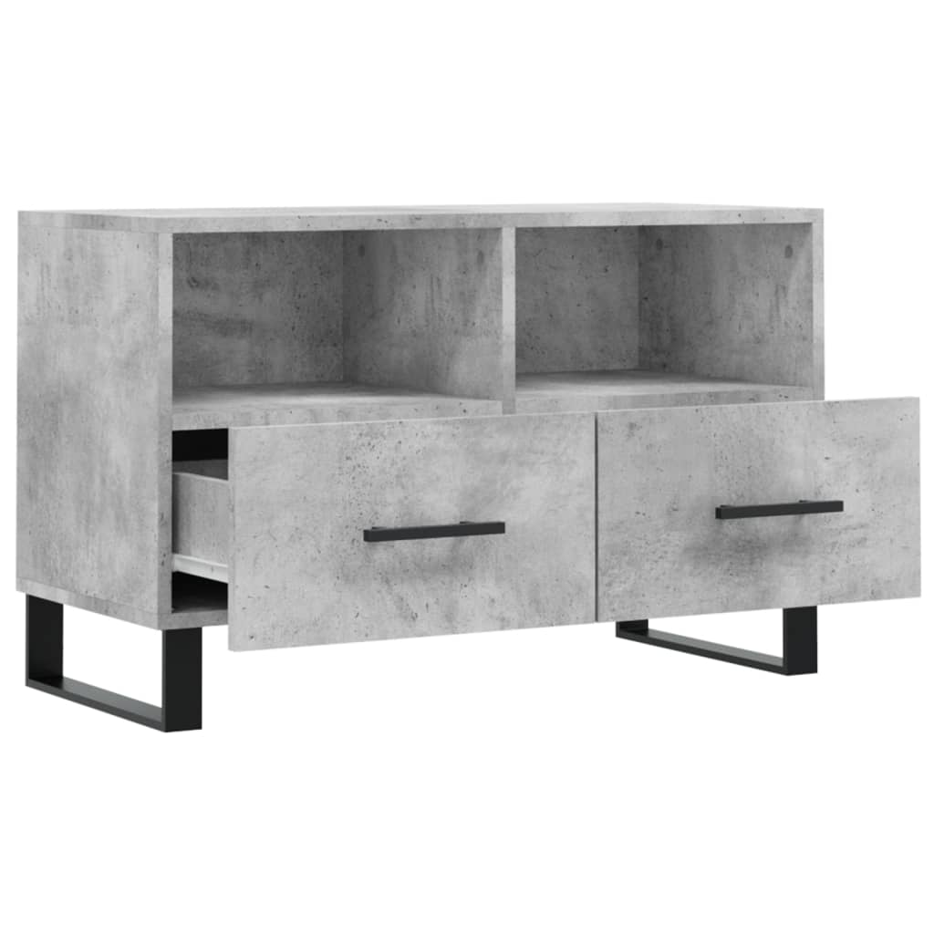 vidaXL Comodă TV, gri beton, 80x36x50 cm, lemn compozit vidaXL Comodă TV, gri beton, 80x36x50 cm, lemn compozit