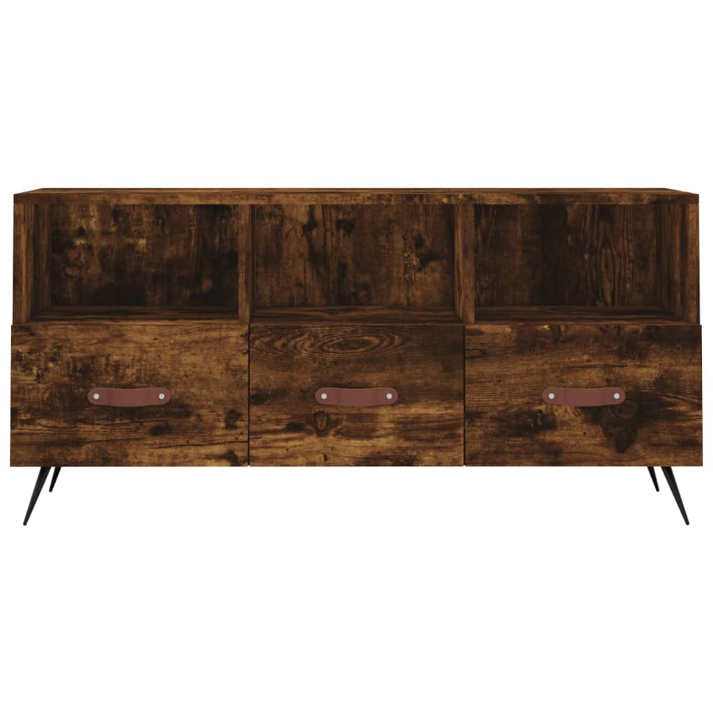 vidaXL Dulap TV stejar afumat, 102x36x50 cm, lemn prelucrat