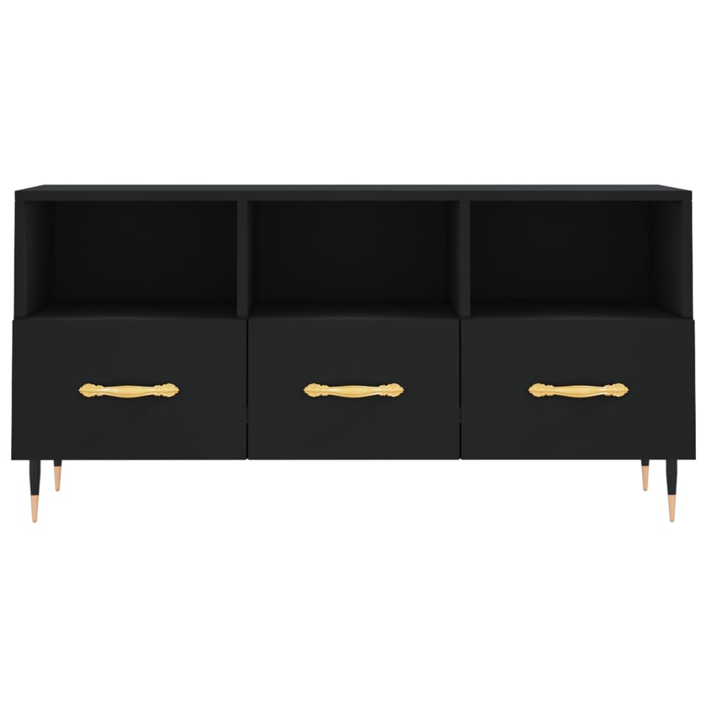 vidaXL Dulap TV, negru, 102x36x50 cm, lemn prelucrat