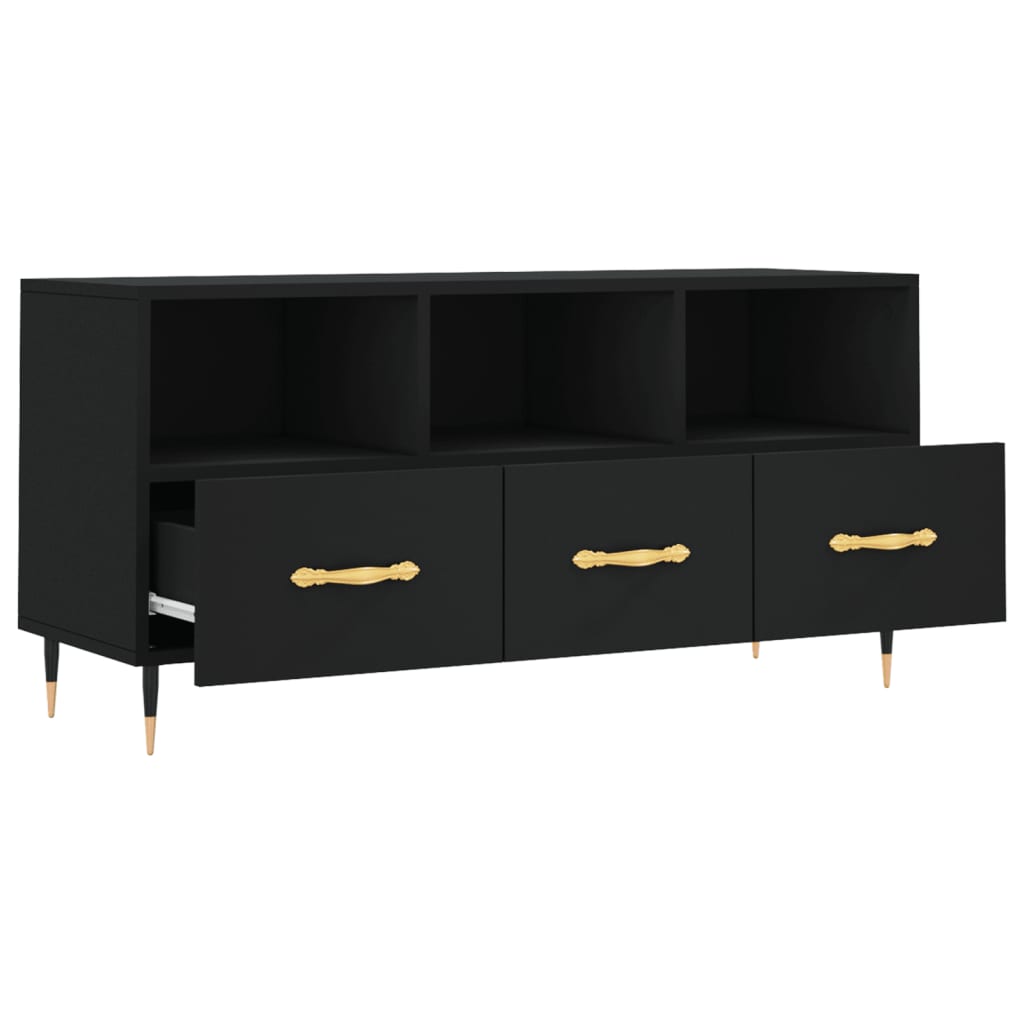 vidaXL Dulap TV, negru, 102x36x50 cm, lemn prelucrat