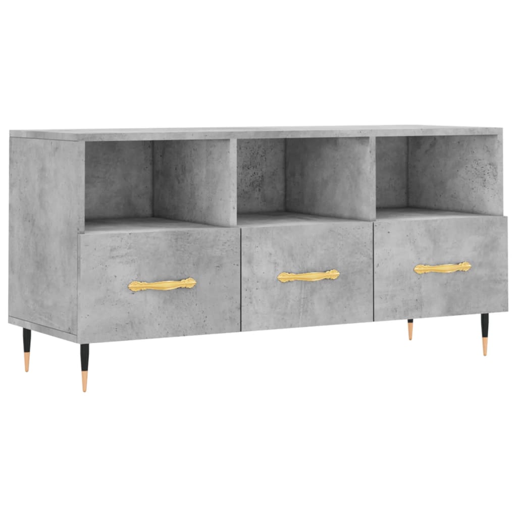 vidaXL Dulap TV, gri beton, 102x36x50 cm, lemn prelucrat