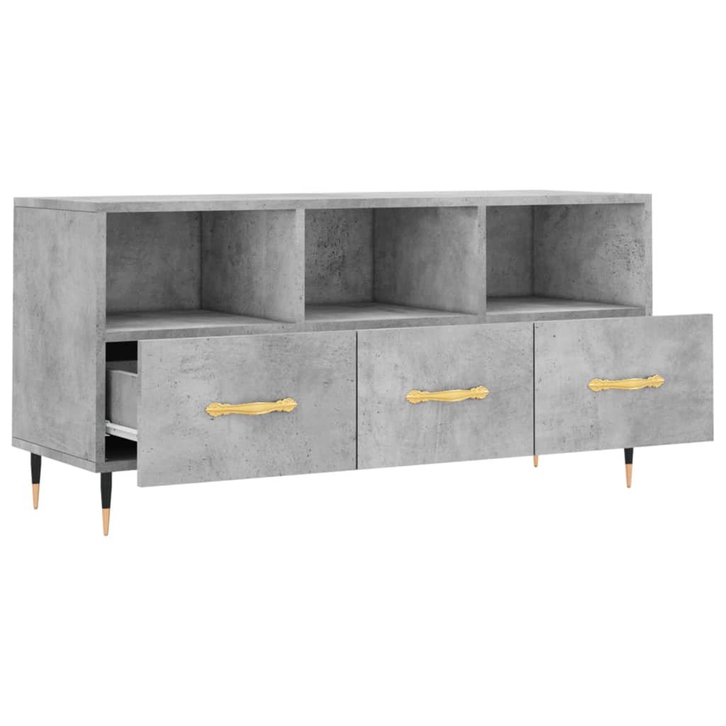 vidaXL Dulap TV, gri beton, 102x36x50 cm, lemn prelucrat