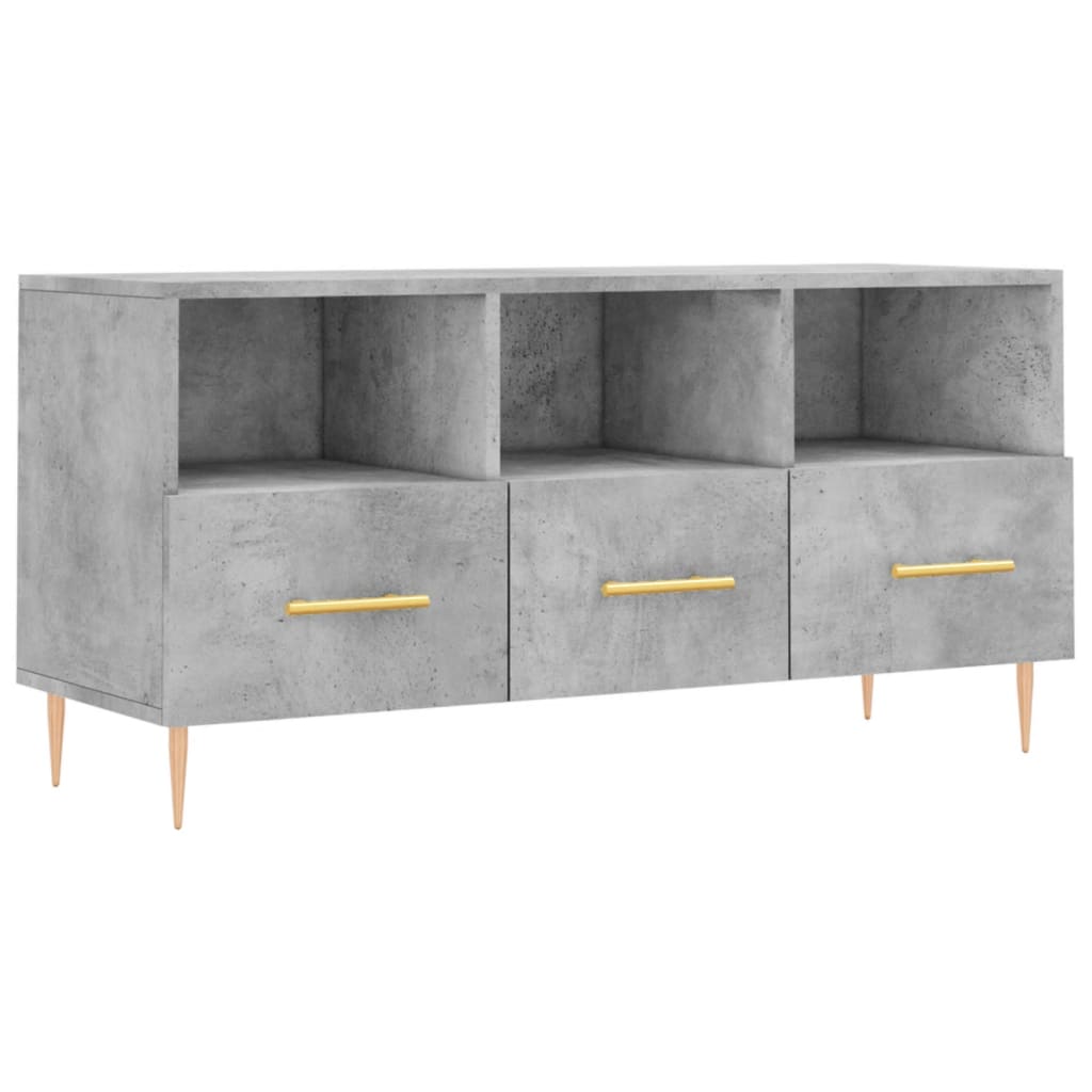 vidaXL Dulap TV, gri beton, 102x36x50 cm, lemn prelucrat