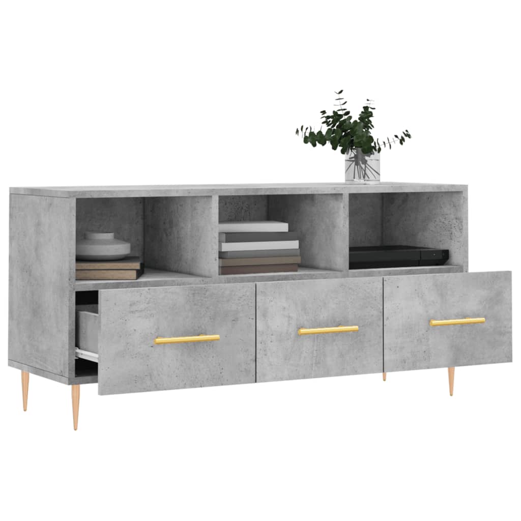 vidaXL Dulap TV, gri beton, 102x36x50 cm, lemn prelucrat