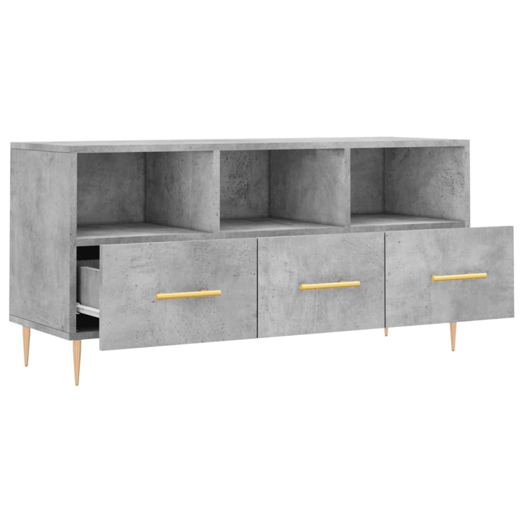 vidaXL Dulap TV, gri beton, 102x36x50 cm, lemn prelucrat