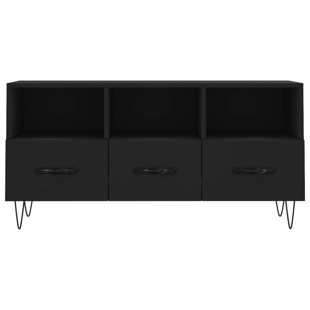 vidaXL Dulap TV, negru, 102x36x50 cm, lemn prelucrat