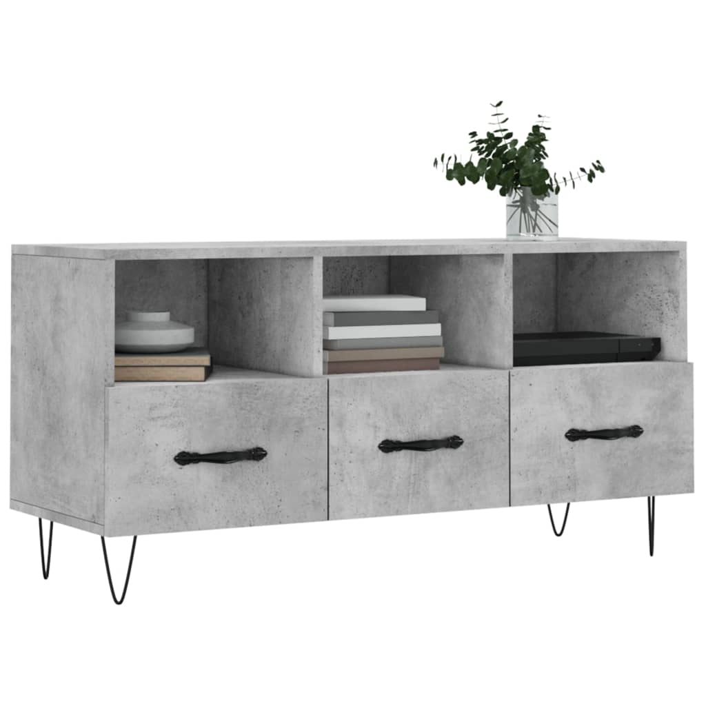 vidaXL Dulap TV, gri beton, 102x36x50 cm, lemn prelucrat