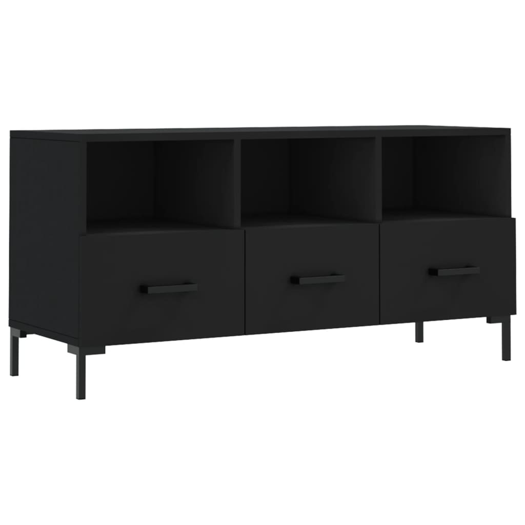 vidaXL Dulap TV, negru, 102x36x50 cm, lemn prelucrat