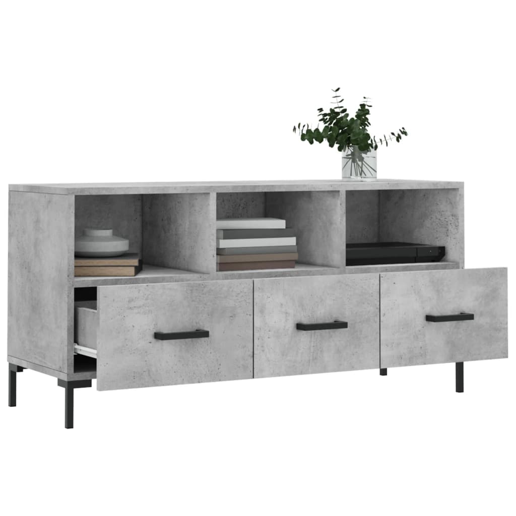 vidaXL Dulap TV, gri beton, 102x36x50 cm, lemn prelucrat