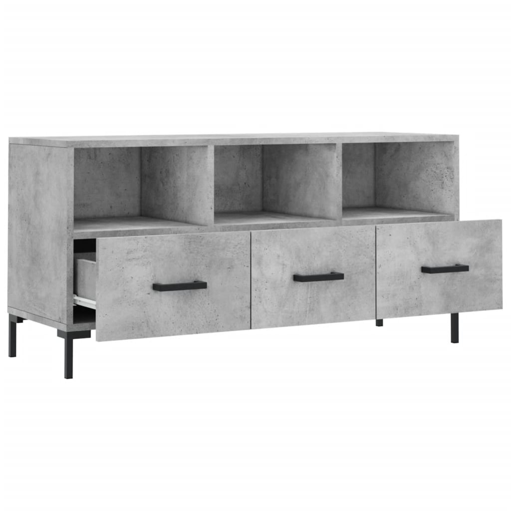 vidaXL Dulap TV, gri beton, 102x36x50 cm, lemn prelucrat
