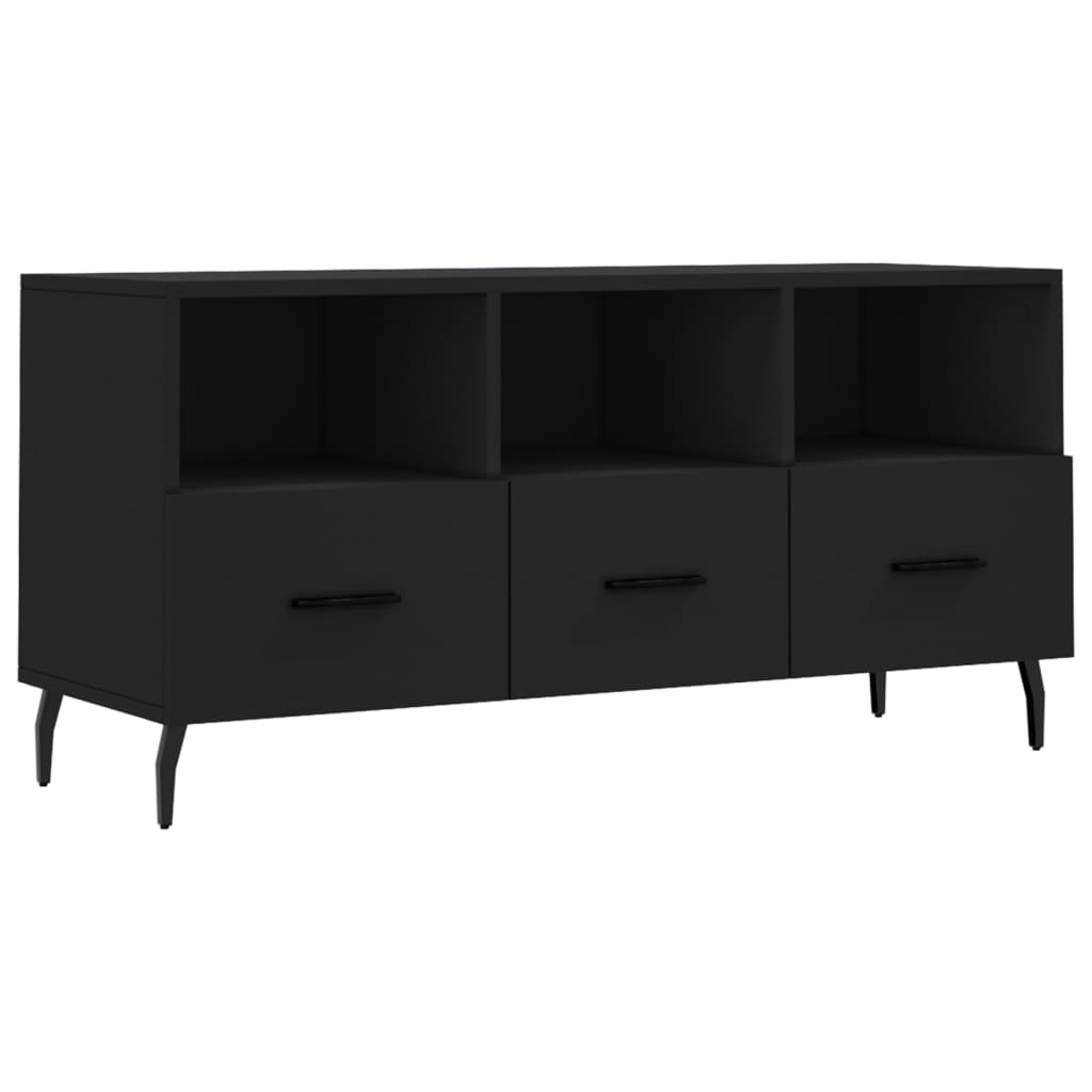vidaXL Dulap TV, negru, 102x36x50 cm, lemn prelucrat