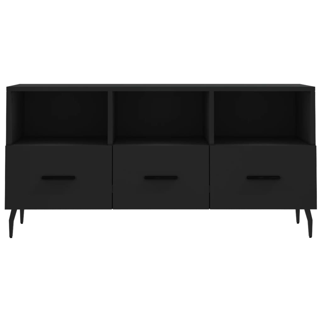 vidaXL Dulap TV, negru, 102x36x50 cm, lemn prelucrat
