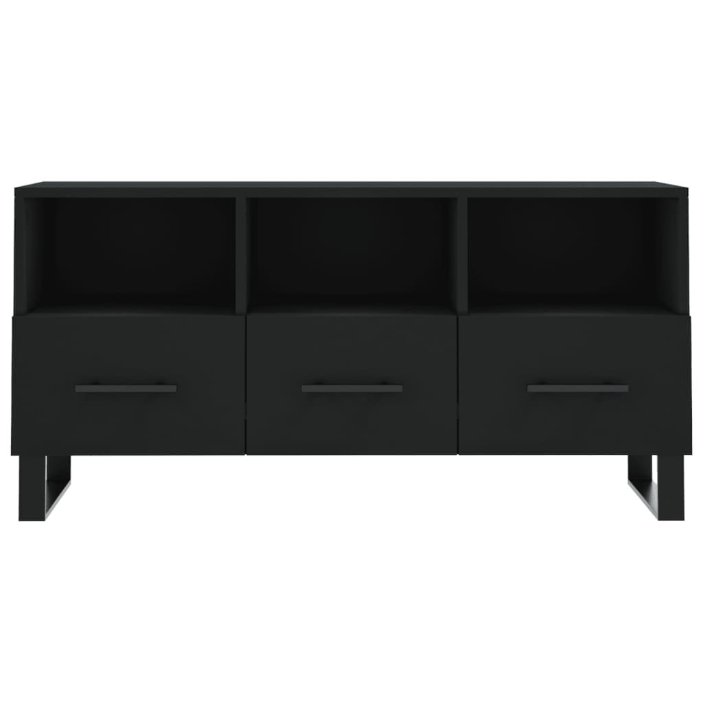 vidaXL Dulap TV, negru, 102x36x50 cm, lemn prelucrat