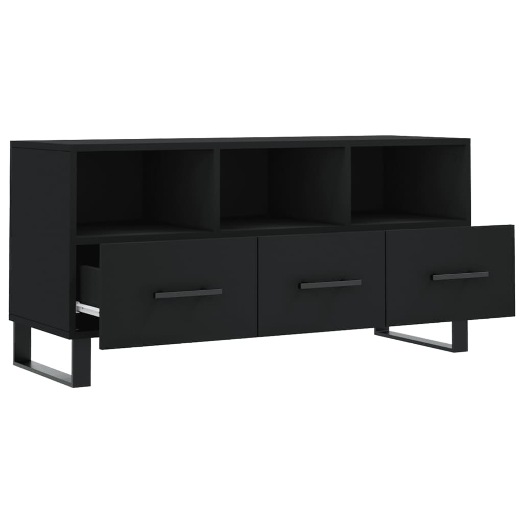 vidaXL Dulap TV, negru, 102x36x50 cm, lemn prelucrat