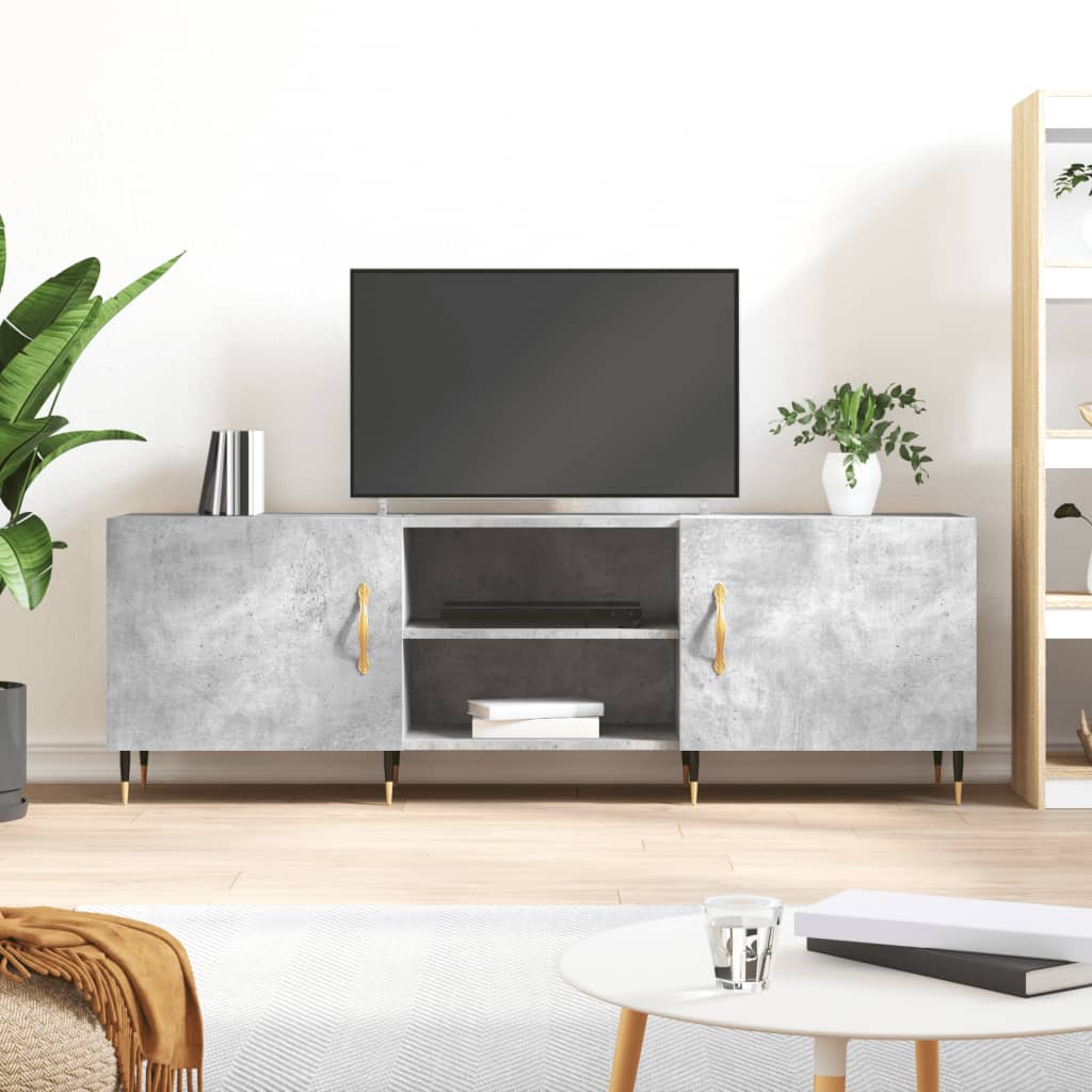 vidaXL Comodă TV, gri beton, 150x30x50 cm, lemn compozit vidaXL Comodă TV, gri beton, 150x30x50 cm, lemn compozit