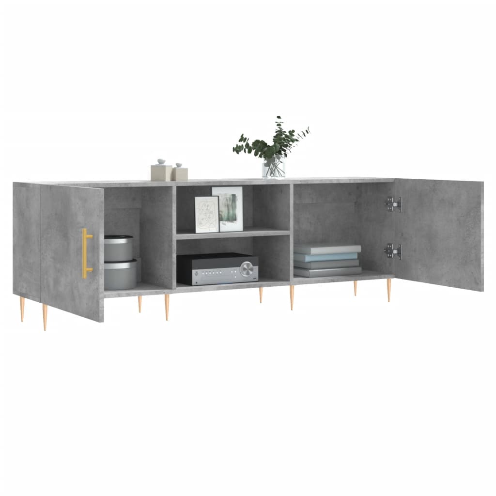 vidaXL Comodă TV, gri beton, 150x30x50 cm, lemn compozit vidaXL Comodă TV, gri beton, 150x30x50 cm, lemn compozit