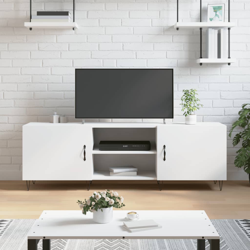 vidaXL Comodă TV, alb, 150x30x50 cm, lemn compozit vidaXL Comodă TV, alb, 150x30x50 cm, lemn compozit