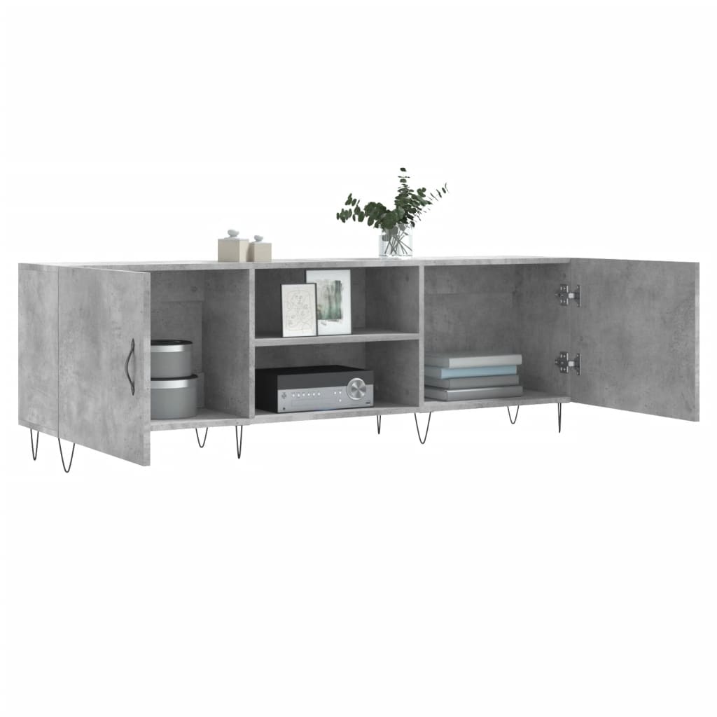 vidaXL Comodă TV, gri beton, 150x30x50 cm, lemn compozit vidaXL Comodă TV, gri beton, 150x30x50 cm, lemn compozit
