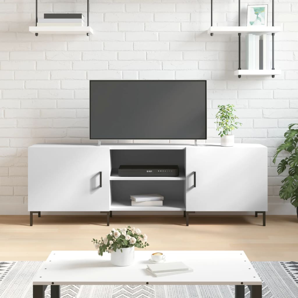 vidaXL Comodă TV, alb, 150x30x50 cm, lemn compozit vidaXL Comodă TV, alb, 150x30x50 cm, lemn compozit