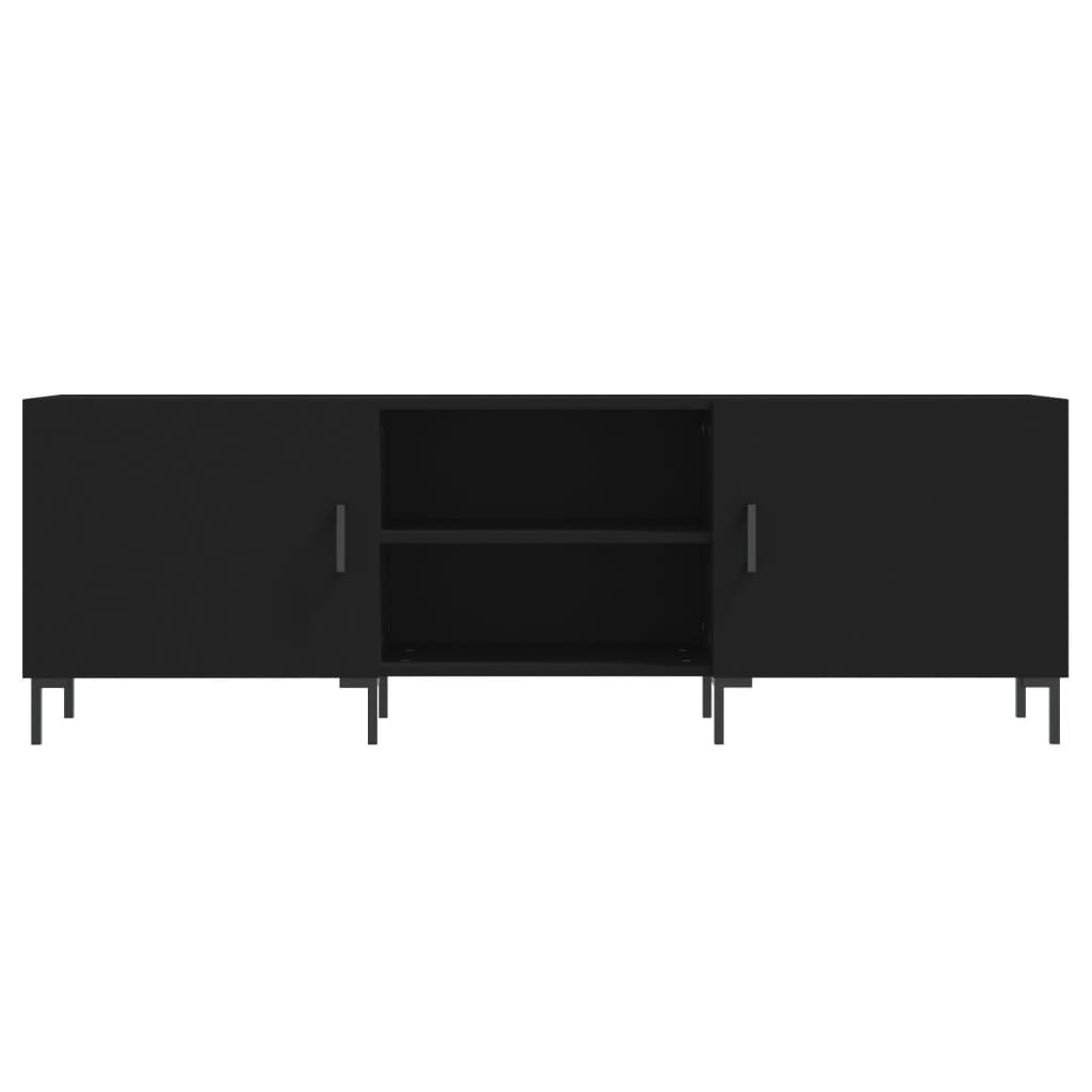 vidaXL Comodă TV, negru, 150x30x50 cm, lemn compozit