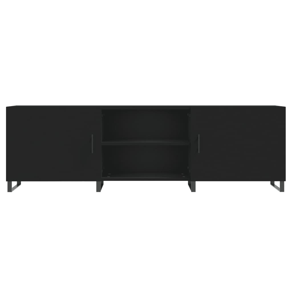 vidaXL Comodă TV, negru, 150x30x50 cm, lemn compozit