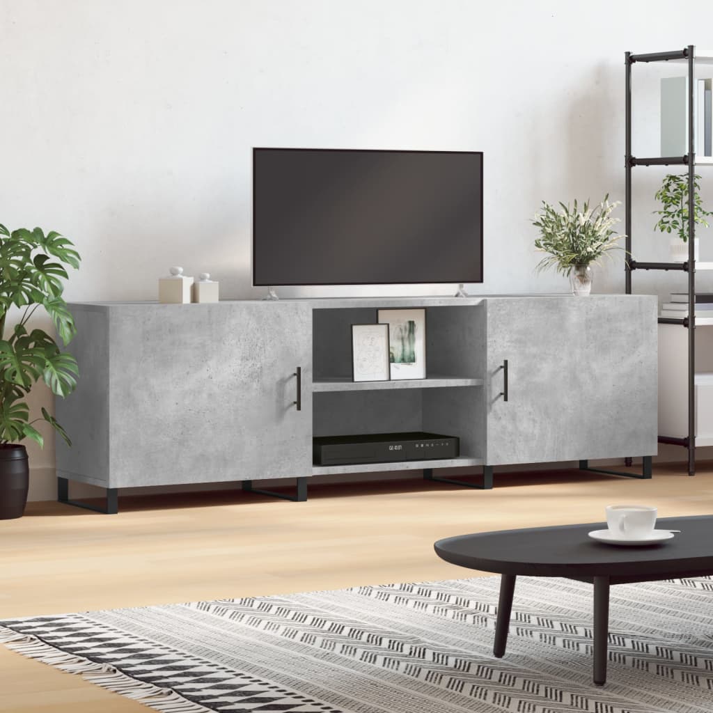 vidaXL Comodă TV, gri beton, 150x30x50 cm, lemn compozit vidaXL Comodă TV, gri beton, 150x30x50 cm, lemn compozit