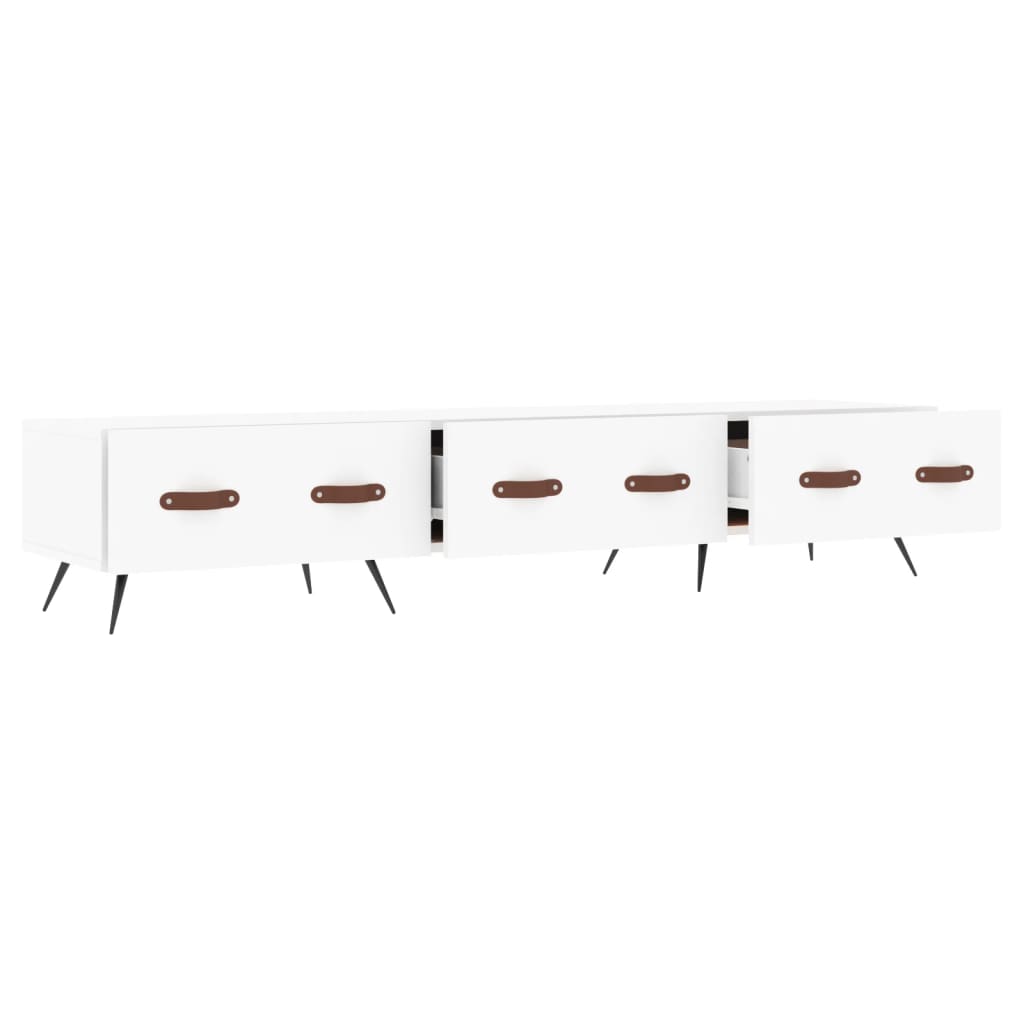 vidaXL Comodă TV, alb, 150x36x30 cm, lemn prelucrat