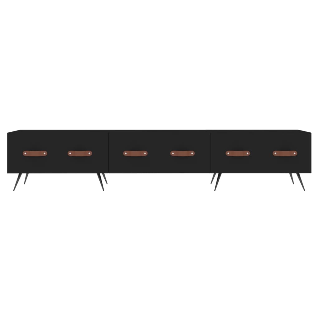vidaXL Dulap TV, negru, 150x36x30 cm, lemn prelucrat