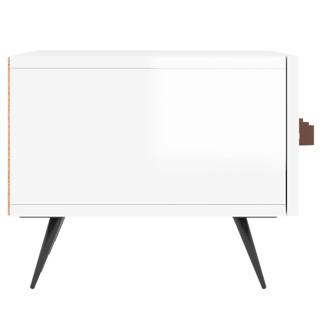 vidaXL Comodă TV, alb extralucios, 150x36x30 cm, lemn prelucrat