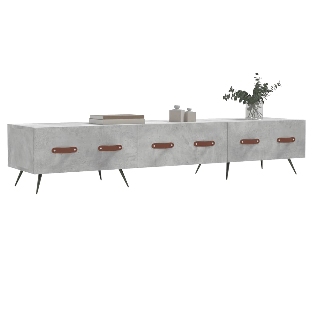vidaXL Comodă TV, gri beton, 150x36x30 cm, lemn prelucrat vidaXL Comodă TV, gri beton, 150x36x30 cm, lemn prelucrat