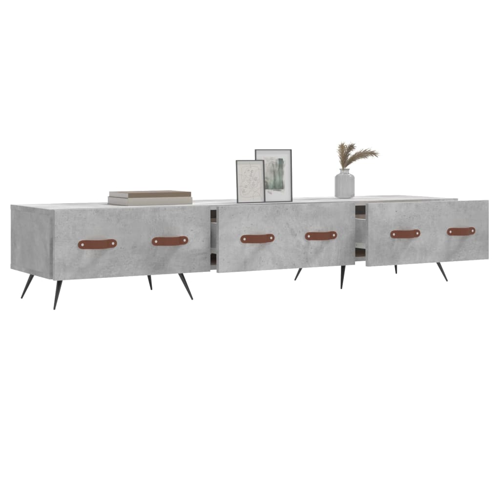vidaXL Comodă TV, gri beton, 150x36x30 cm, lemn prelucrat vidaXL Comodă TV, gri beton, 150x36x30 cm, lemn prelucrat