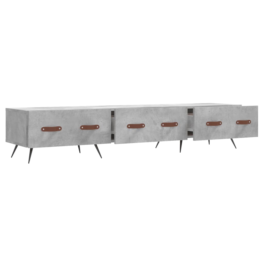 vidaXL Comodă TV, gri beton, 150x36x30 cm, lemn prelucrat vidaXL Comodă TV, gri beton, 150x36x30 cm, lemn prelucrat