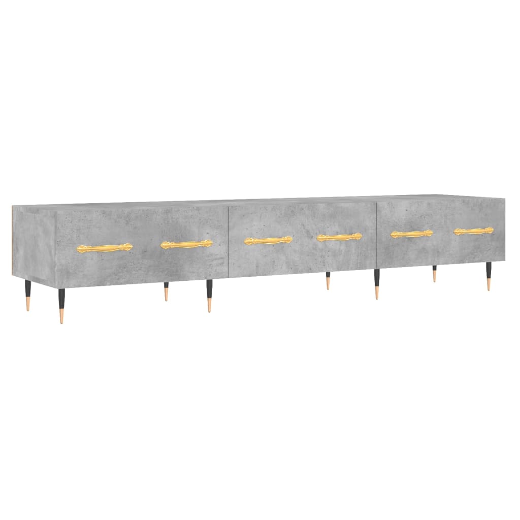 vidaXL Comodă TV, gri beton, 150x36x30 cm, lemn prelucrat vidaXL Comodă TV, gri beton, 150x36x30 cm, lemn prelucrat