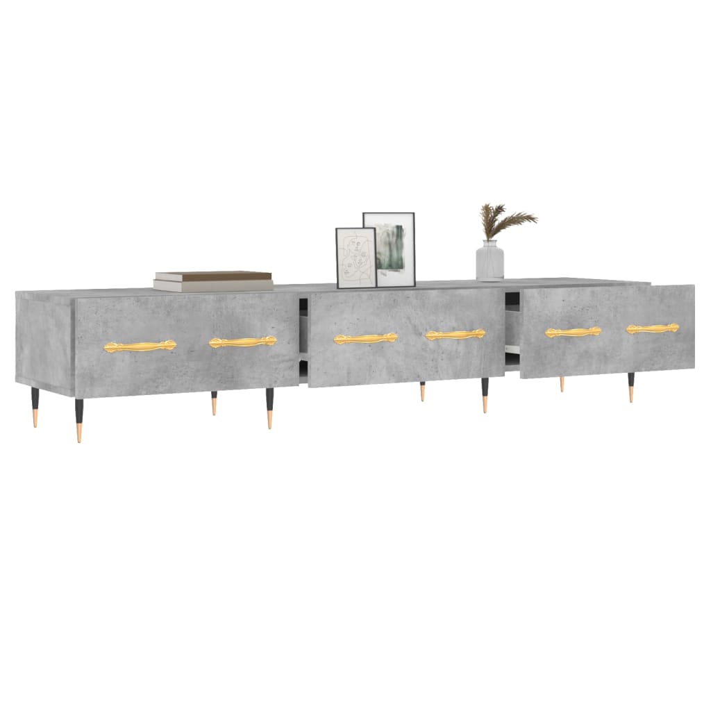 vidaXL Comodă TV, gri beton, 150x36x30 cm, lemn prelucrat vidaXL Comodă TV, gri beton, 150x36x30 cm, lemn prelucrat