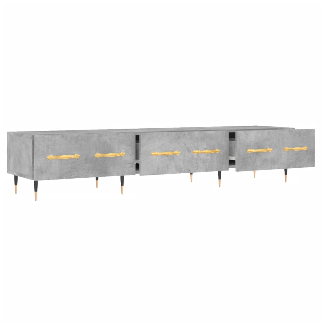 vidaXL Comodă TV, gri beton, 150x36x30 cm, lemn prelucrat vidaXL Comodă TV, gri beton, 150x36x30 cm, lemn prelucrat