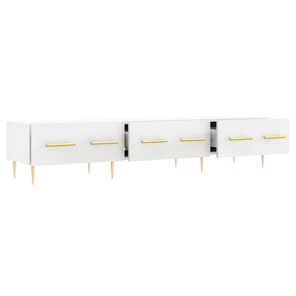vidaXL Comodă TV, alb, 150x36x30 cm, lemn prelucrat vidaXL Comodă TV, alb, 150x36x30 cm, lemn prelucrat