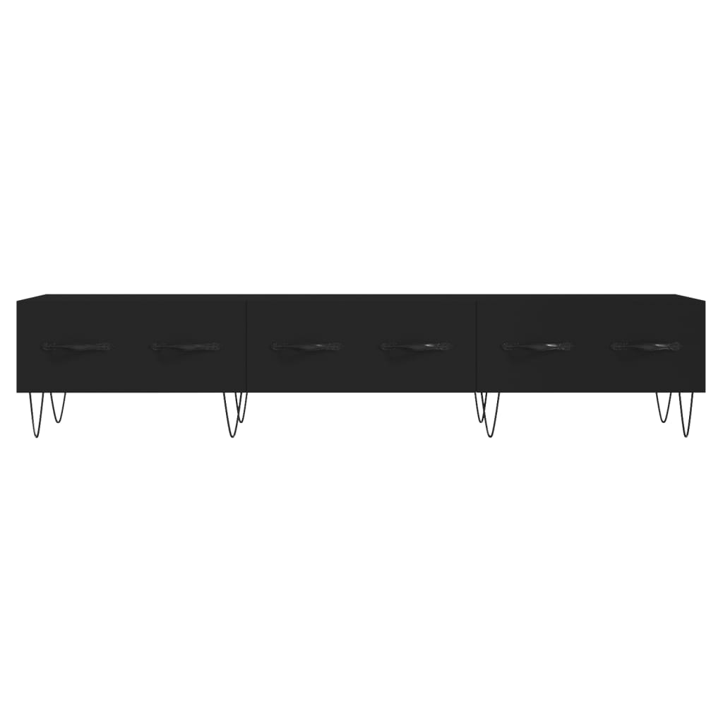 vidaXL Dulap TV, negru, 150x36x30 cm, lemn prelucrat vidaXL Dulap TV, negru, 150x36x30 cm, lemn prelucrat
